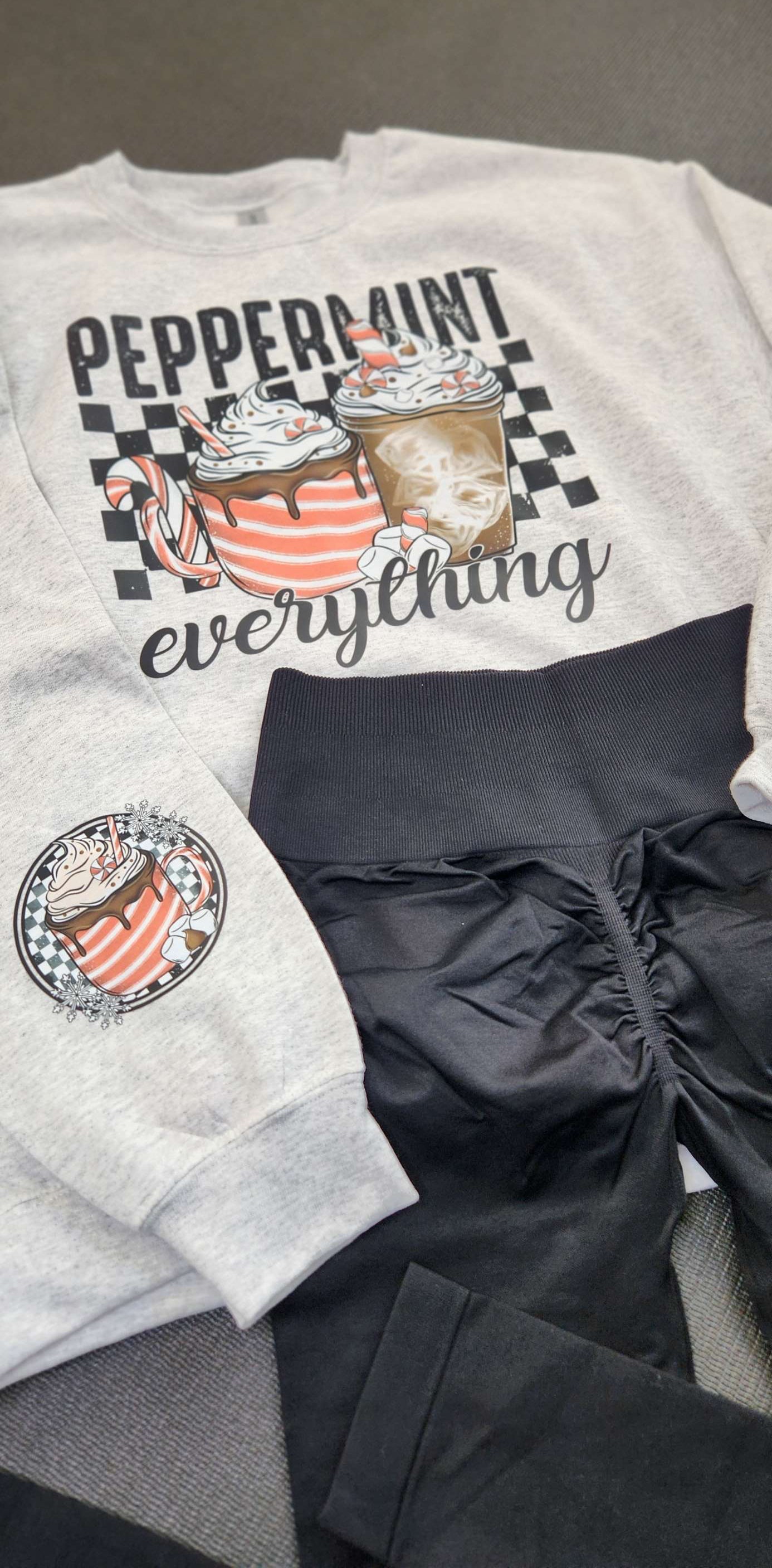 Peppermint Everything Sweatshirt and Legging Set